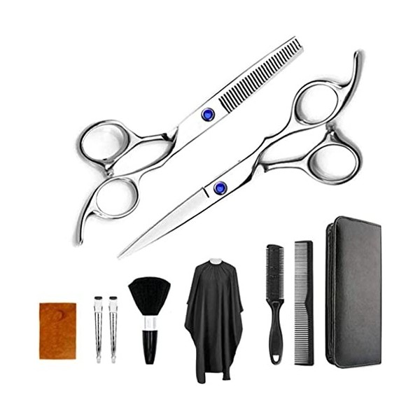 Ciseaux De Coiffeur Ensemble De Ciseaux De Coupe De Cheveux 10 Pcs Ciseaux De Coiffure Professionnels Maison Ciseaux Aminciss