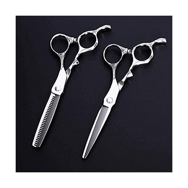 Générique Ciseaux De Coiffeur Ensemble De Ciseaux De Coiffure avec Ciseaux Amincissants 15,2 Cm De Couleur Argent pour Coiffe