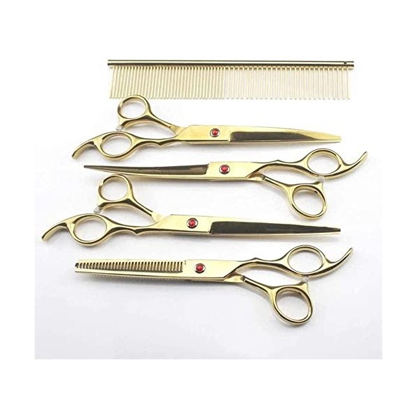 Ciseaux de coiffure Ensemble de ciseaux de barbier Barber Gold 6 pouces gauche Set pour Salon Home Hommes Femmes