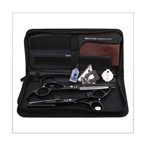 Générique Ciseaux De Coiffure Professionnels,Kit De Ciseaux De Coiffeur De Rasoir Coiffure Coiffeur Barber Man,A,Ensemble De 