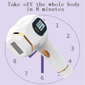 HIZQ Épilateur Lumière Pulsée, Accueil Appareil Depilation Definitive avec 500,000 Flashs, IPL Épilateur Intense avec 2 Mode