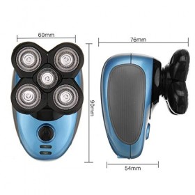 ZRSJ Étanche Tondeuse Cheveux Hommes, Barbe Tondeuse 5 en 1, Tondeuse électrique Rotative 4d Cheveux, Convient à La Vie De Fa