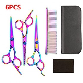 OUSIKA Ciseaux de coupe de cheveux Kits de coupe de cheveux Ensembles Salon Cisaillement Cheveux Professionnel Sharp Coupe de