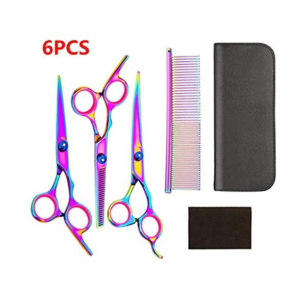 OUSIKA Ciseaux de coupe de cheveux Kits de coupe de cheveux Ensembles Salon Cisaillement Cheveux Professionnel Sharp Coupe de
