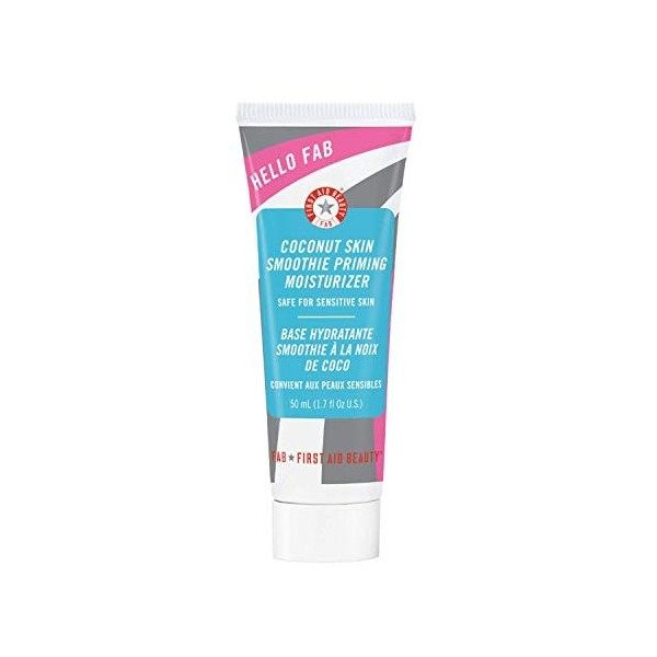 First Aid Beauty Hello FAB Coconut Skin Smoothie Priming Moisturizer base hydratante 2 en 1 à la Noix Coco 50ml Crème Jour et...