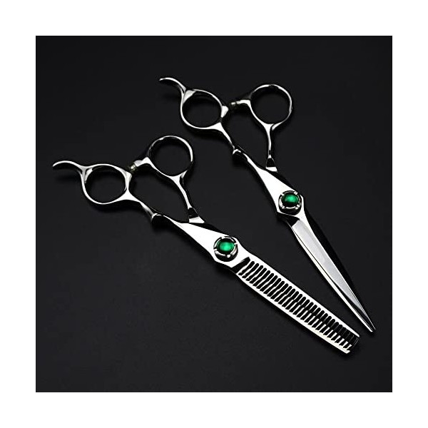 ciseaux de coiffeur Ciseaux De Coupe De Cheveux, 6 Pouces Professionnel Japon 440c Acier Haut De Gamme Vert Gem Cut Ciseaux D