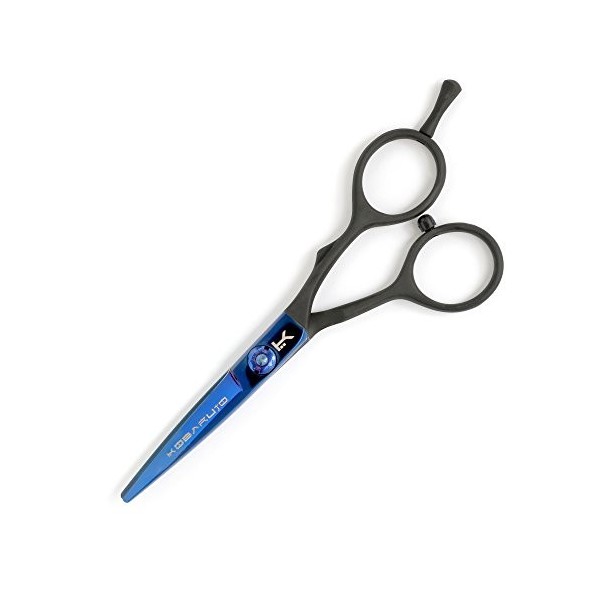 Ciseaux de coiffeur professionnels très tranchants de 12,7 cm Bleu cobalt japonais