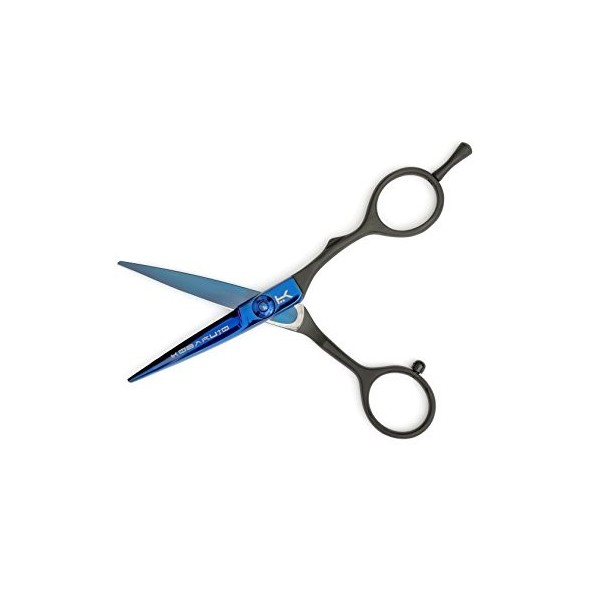 Ciseaux de coiffeur professionnels très tranchants de 12,7 cm Bleu cobalt japonais