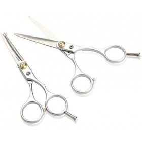 Ensemble de coiffure Ciseaux de coiffure de salon Ensemble en acier inoxydable 2 pièces Ciseaux à cheveux Ciseaux de coupe de...