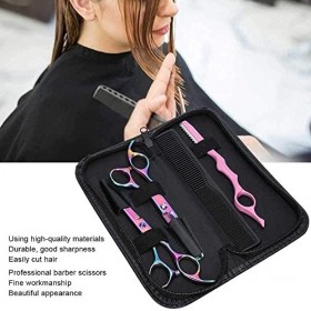Ensemble de ciseaux de coiffure Kit de ciseaux de coupe de cheveux amincissants Ciseaux à cheveux professionnels Outil de pei