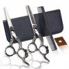 Chaomeiart Coiffure Ciseaux De Coiffure 440C Japan Steel 6.0 Pouces Effiler Set Professionnel Silence Qualité Cisailles Dents