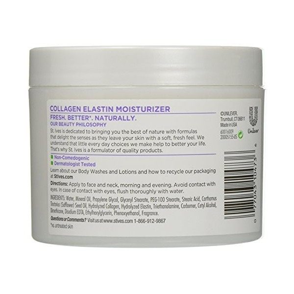 St Ives Collagène élastine hydratant visage Timeless Peau 295 ml Jar 3-Pack Crème Jour et Nuit