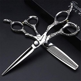 Haut de Gamme Ciseaux de Coupe Professionnelle Cheveux - Coiffure Dilution Cisailles 6,0 Pouces Salon de Coiffure Salon Set 4