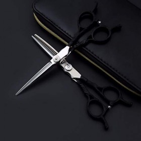 Set De Ciseaux De Coiffure Professionnels Ciseaux De Coupe De 6 Pouces + Ciseaux Amincissants Ciseaux De Barbier Coupe De Che