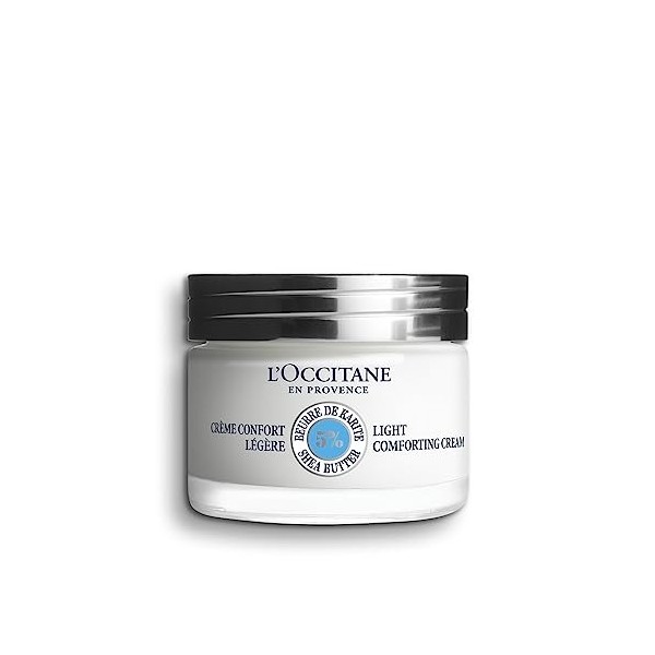 LOCCITANE - Crème Confort Légère au Karité - Protège et Nourrit la Peau - pour Peau Normale à Mixte - Soin Hydratant 24H - C