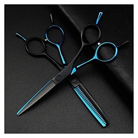 Tondeuse à cheveux bleue et noire de 14 cm, ciseaux pour coupes de cheveux, coupes de cheveux clairsemées couleur : coupe R...