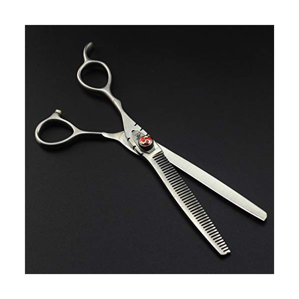 Ciseaux de coiffeur professionnel pour gaucher, outils de coiffure pour salon de coiffure en acier inoxydable 440C 7,0 pouce