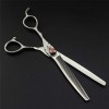 Ciseaux de coiffeur professionnel pour gaucher, outils de coiffure pour salon de coiffure en acier inoxydable 440C 7,0 pouce