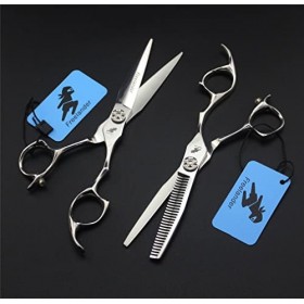 KOAIEZ Kit De Coupes De Coupe De Cheveux De 5,5/6,0 Pouces, Jeu De CisaillementDe Coiffure en Acier Inoxydable 440C Ciseaux 