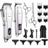 Tondeuse à cheveux pour homme - Kit de machine de coupe de cheveux sans fil avec écran LED - Coupe de cheveux électrique puis