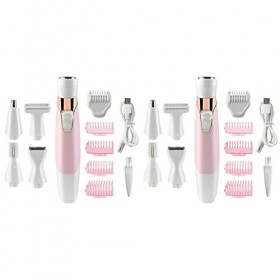 FRCOLOR 2 Pièces 5 1 Rasoir Électrique Multifonction 5 En 1 Rasoir Électrique Pour Femme Taille-bikini Rasoir Pour Cheveux Ép