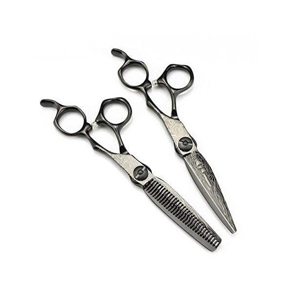 xuangui Ylingling Store Professionnel 6 Pouces Upscale Black Damas Ciseaux De Cheveux Coupant Les Outils De Coiffure Haircut 