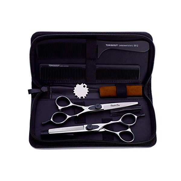 CYYZB 6,0 Pouces 440C Professionnel Ciseaux De Coiffure Set Salon De Coiffure Ciseaux Dilution Ciseaux Japonais en Acier Inox