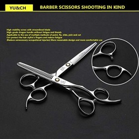 Ciseaux Coiffure Couper les cheveux Ciseaux peigne 6 pouces Set ciseaux de coiffure professionnel Salon en acier inoxydable B