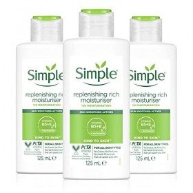Multibuy 3x Simple Kind to Skin Replenishing Rich Moisturiser - 125ml by Simple Crème Jour et Nuit