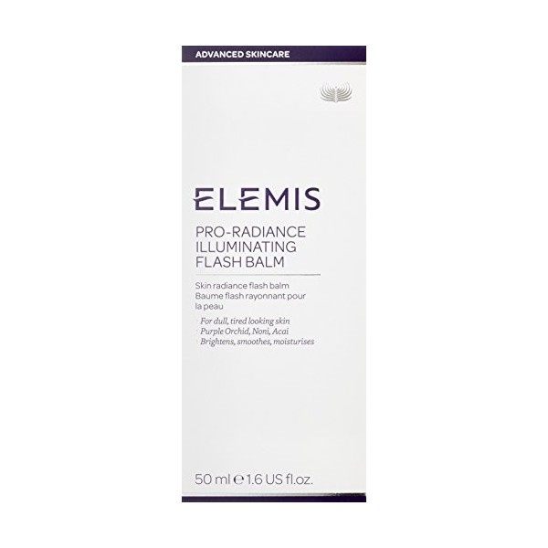 ELEMIS Baume flash éclairant pro-radiance, crème de jour illuminante pour éclaircir, lisser et hydrater, crème visage anti-âg