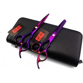 Ensemble de ciseaux de coiffure pour salon professionnel, coupe plate fine, coupe nette et précise, kit de ciseaux de barbier