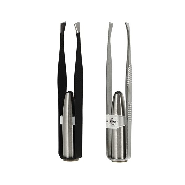 Pince à épiler pour Extensions de Cils, Tondeuse à Sourcils éclairée, Tondeuse de toilettage pour Homme, 4 Pinces avec Pince 