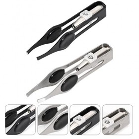 Pince à épiler pour Extensions de Cils, Tondeuse à Sourcils éclairée, Tondeuse de toilettage pour Homme, 4 Pinces avec Pince ...