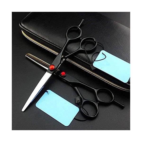 Ciseaux De Coiffeur Professionnel 440C 6 Pouces Ciseaux De Cheveux Noirs Coupe De Cheveux Ciseaux De Coiffeur Ciseaux Amincis