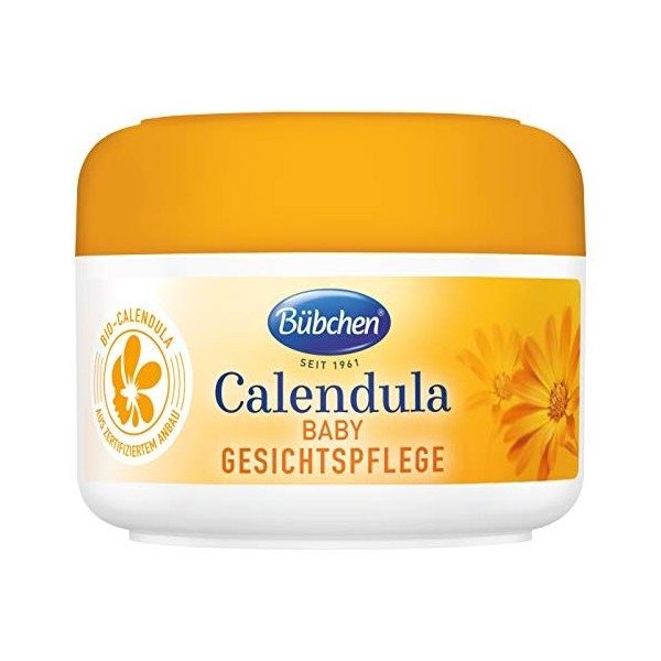 Bübchen Calendula Soin visage avec dula bio pour la protection des peaux sensibles 75 ml Crème Jour et Nuit