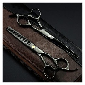Salon de coiffure de 5,5 ou 6 pouces, fournitures de salon de coiffure, ciseaux amincissants à coupe plate couleur&nbsp;: amincis ...