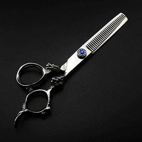 Professionnel japon 440c 6 bleu gemme Dragon coupe cheveux ciseaux coupe de cheveux barbier coupe de cheveux amincissement ci...