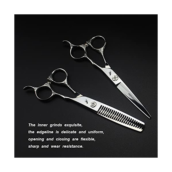 Salon Barber Hairhaircutting ciseaux Set Steel Professional Hairdressing Cutting Shears Amincissement Trimmer Styling Tool C