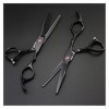 Générique Ciseaux de Coiffure Professionnels Set Salon Professional Modeling Steel Barber Ciseaux Fournitures Set 