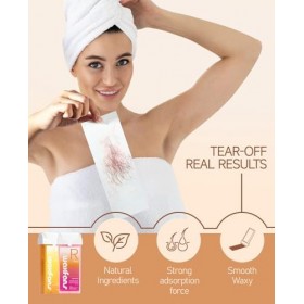 Kit de rouleau de cire à rouler pour homme et femme, chauffage de cire douce pour les grandes zones du corps rose 