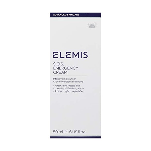 ELEMIS Crème d’urgence s.o.s, gel hydratant intensif pour apaiser, réconforter et reconstituer, hydratant visage nourrissant 