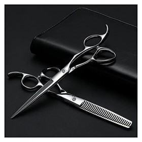 Ensemble de ciseaux de coiffure de 6 pouces, coupe de cheveux/ciseaux de coiffure clairsemés couleur: amincissement sans sac ...