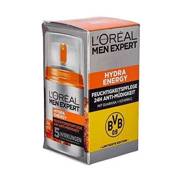 Hydra Energetic Anti-Fatigue Crème pour Hommes, 50 ml Crème Jour et Nuit
