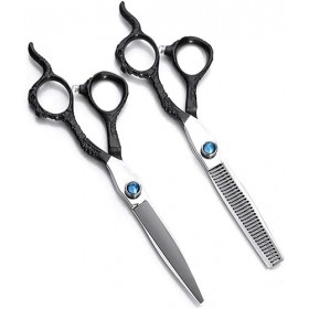 Générique Ciseaux de barbier Professionnels de 15,2 cm, kit de Ciseaux à Cheveux Super Sharp Salon Ensemble de Ciseaux de Coi
