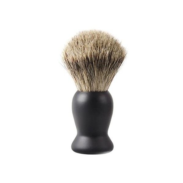 WWWFZS Blaireau de Rasage pour Homme avec Manche en Bois Massif Noir - Conçu pour Le Meilleur Rasage de Votre Vie, Cadeaux Pa