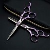 Violet ciseaux de coiffure professionnels 6.0 pouces Droitière européenne Retro Set 440C premium Barber Scissor Texture Dilut