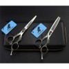 Professional 6.0 pouces Japon 440C Ciseaux cheveux Set, salon de coiffure coupe de cheveux de coiffeur Kits Cisailles, famill