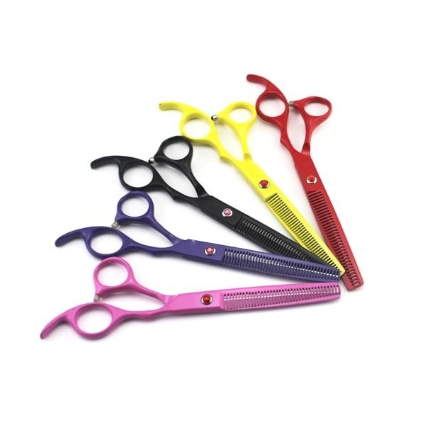 Ciseaux peints en couleur pour animaux de compagnie, 6.5 pouces, ciseaux amincissants pour toilettage, coupe de cheveux