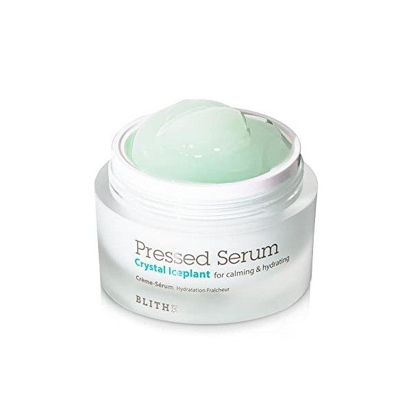 BLITHE Pressed Serum Gel hydratant rafraîchissant pour le visage à base de plantes, Soulagement et hydratation instantanés po...
