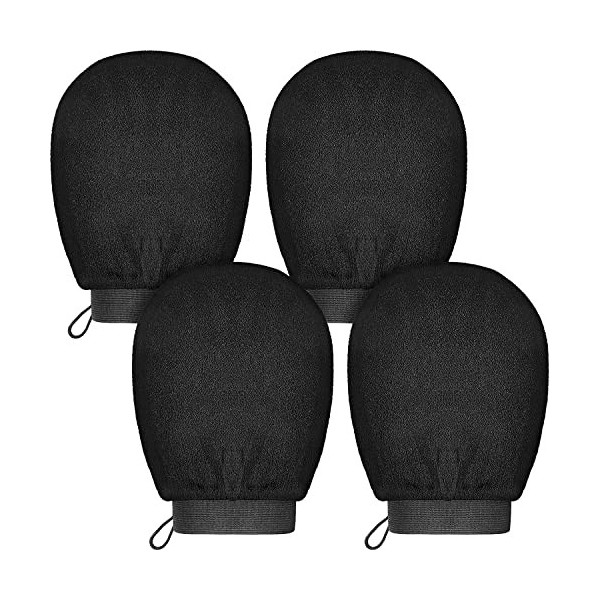 Lot de 4 gants exfoliants coréens pour le corps, le bain, la douche, le spa, la douche profonde, les gants de nettoyage du co